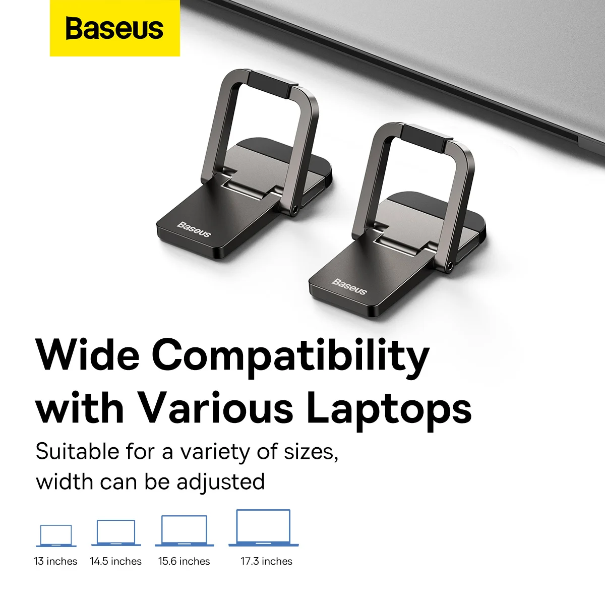 Baseus Slim Laptop Kickstand 2pcs - Grey - Image 15