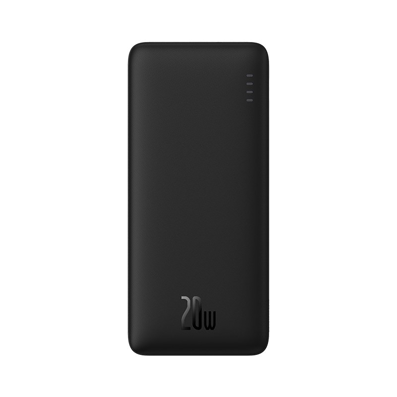 Baseus Airpow 10000mAh 20W Fast Charge Power Bank Black(With Simple Series Charging Cable USB to Type-C 30cm )- PPQD090001