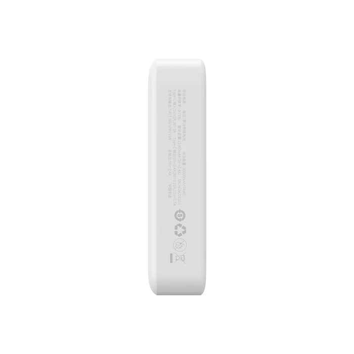 Baseus Magnetic Mini 20000mAh 20W Wireless Fast Charge Power Bank - White - Image 5