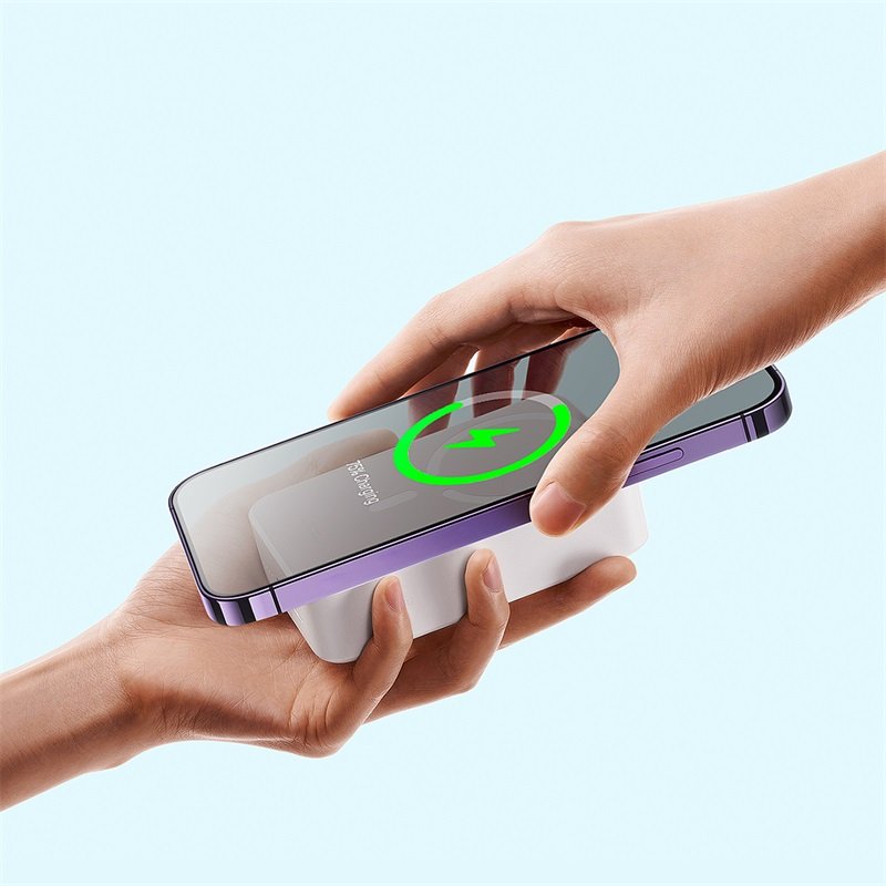 Baseus Magnetic Mini 20000mAh 20W Wireless Fast Charge Power Bank - White - Image 6