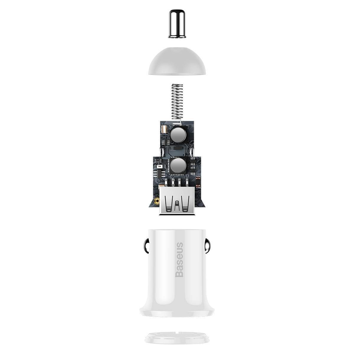 Baseus Grain Pro 4.8A Dual USB Port Car Charger - Image 2