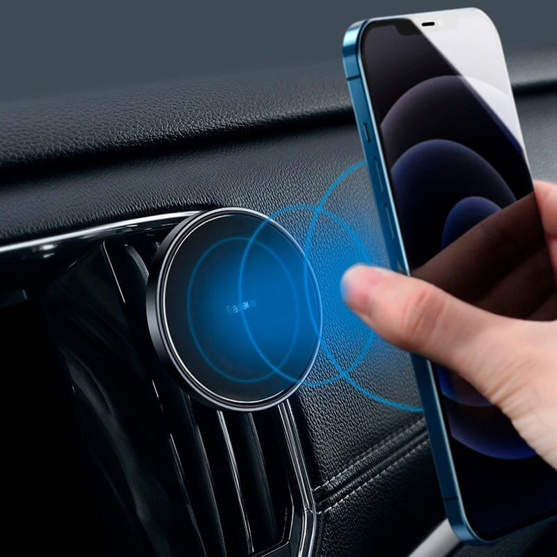 Baseus Wireless Charger Gravity Car Mount Phone Bracket Air Vent Holder + Qi Charger Black -WXYL-01 - Image 3