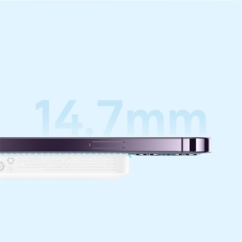 Baseus Magnetic Mini 10000mAh 20W Wireless Fast Charge Power Bank - White - Image 8