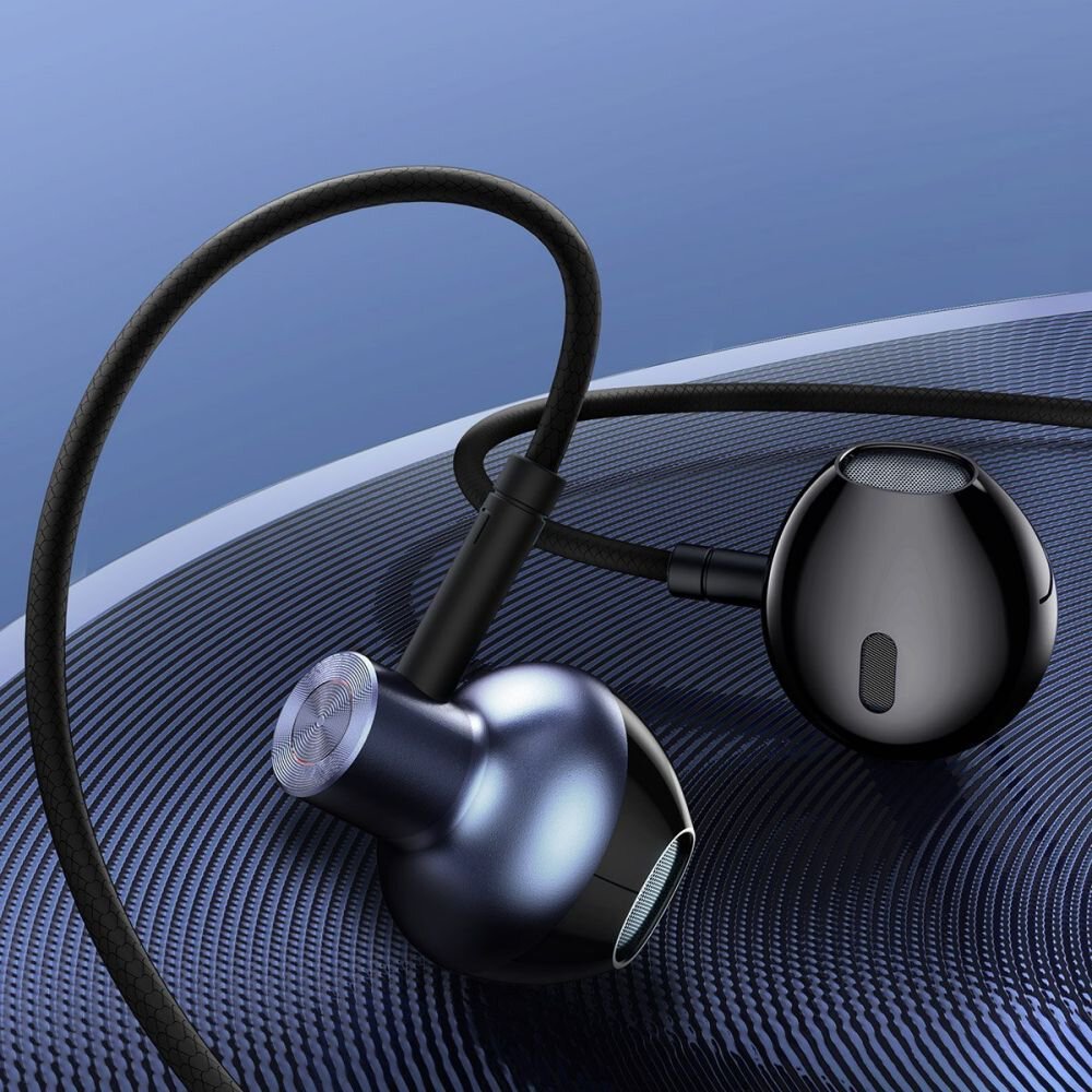 Baseus Encok H19 Wired 3.5mm Earphone Black- NGH19-01 - Image 2