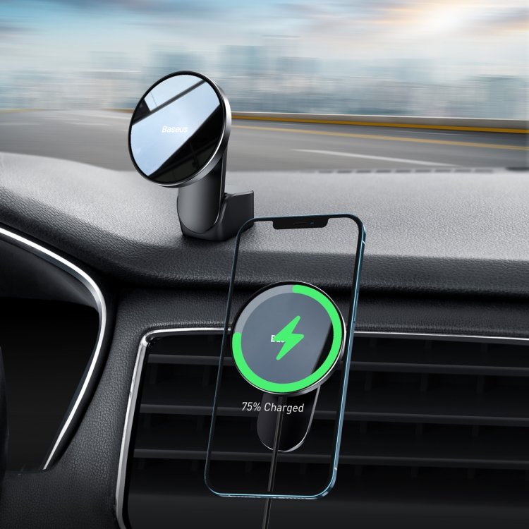 Baseus Magnetic Car Phone Holder Wireless Qi Charger 15 W – WXJN-01 - Image 2