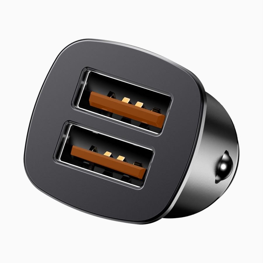 Baseus Square Metal 30W QC3.0 Dual Port Car Charger - Image 4
