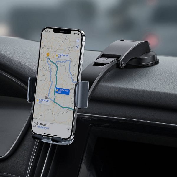 Baseus Easy Control Clamp Car Mount Holder Black- SUYK000001 - Image 4