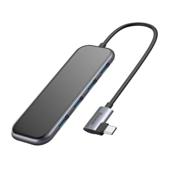 Baseus 4 in 1 Type-c Multi-functional Hub (Type-C to 3xUSB3.0 / PD) Deep Gray – CAHUB-EZ0G