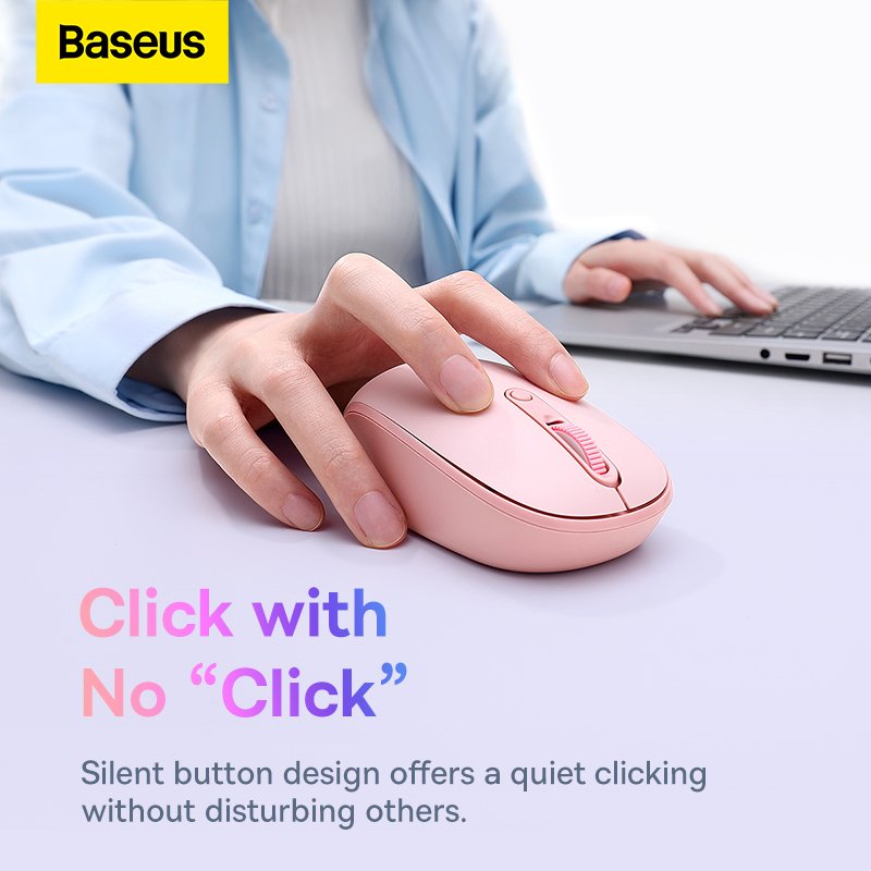 Baseus F01B Creator Tri-Mode Wireless Mouse - Pink - Image 4