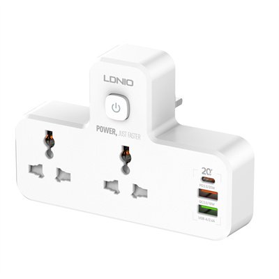 LDNIO 2 AC Outlets Portable Extension Power Socket UK Pin – SC2311