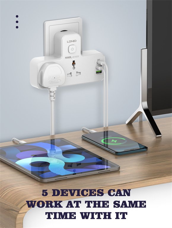 LDNIO 2 AC Outlets Portable Extension Power Socket – SC2311 - Image 6