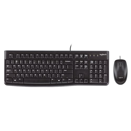 Logitech MK120 Corded Keyboard and Mouse Combo – Black - Image 2