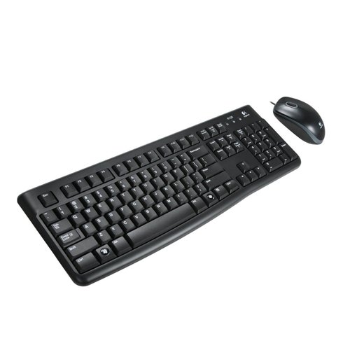 Logitech MK120 Corded Keyboard and Mouse Combo – Black - Image 3