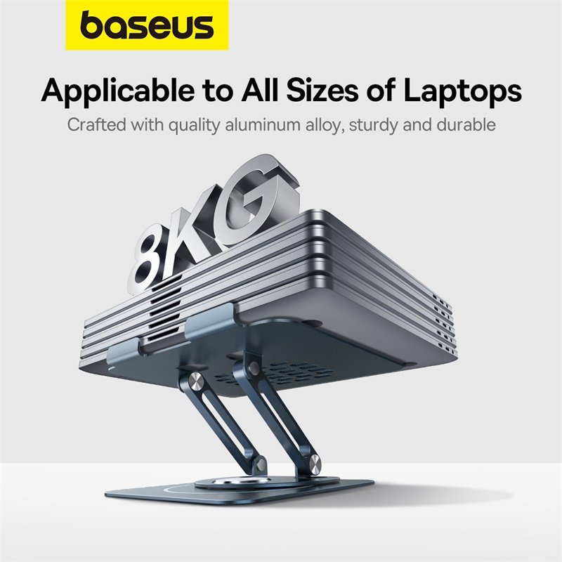 Baseus UltraStable Pro Series 360° Metal Laptop Stand - Space Grey - Image 8