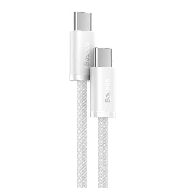 Baseus Dynamic Series 1m 100W Type-C to Type-C Fast Charging Cable - White (CALD000202)