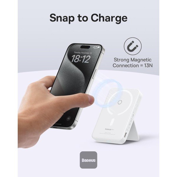 Baseus MagPro 5000mAh 20W Magnetic Bracket Wireless Power Bank - Image 10