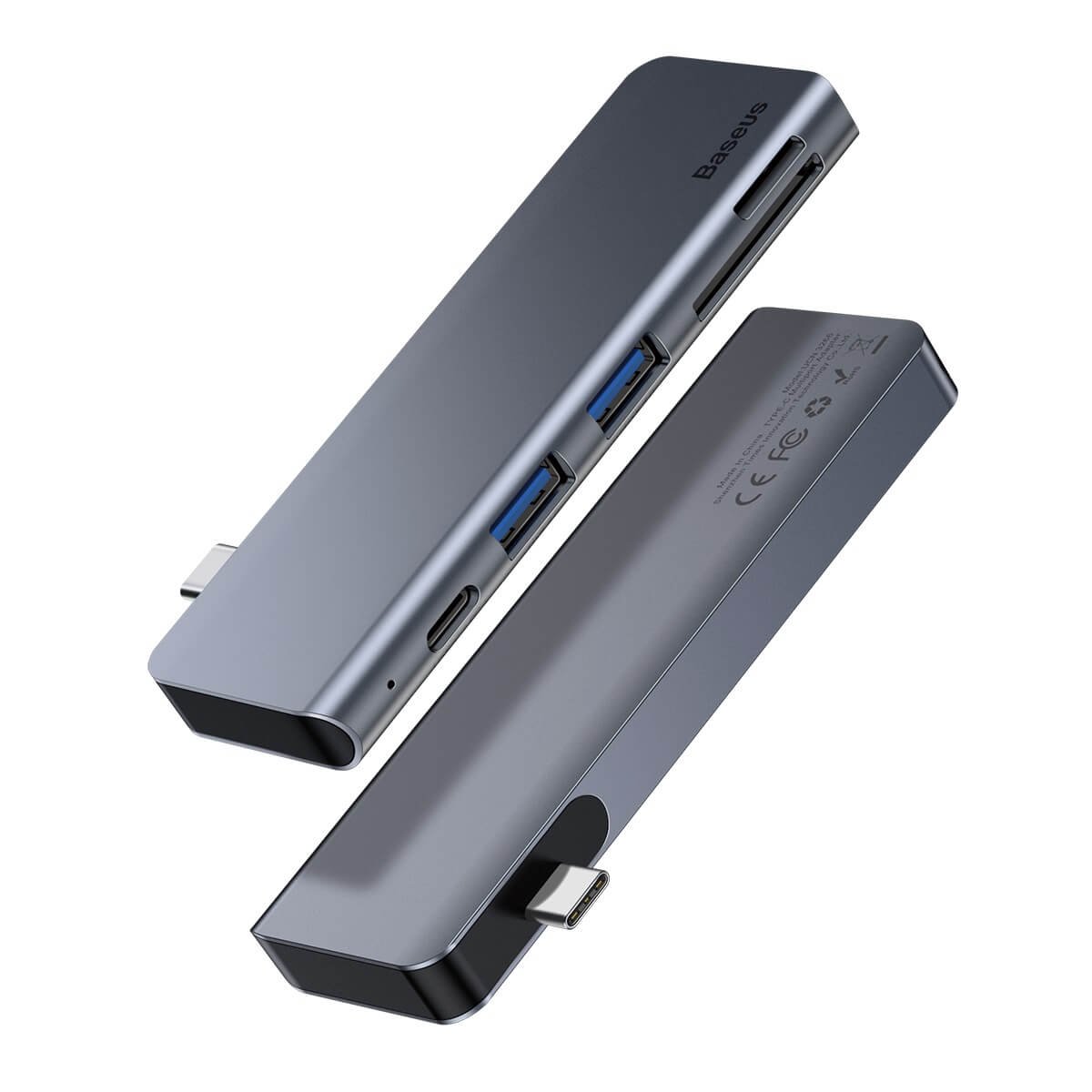 Baseus Harmonica 5-in-1 Type-C Hub Adapter - Grey - Image 6