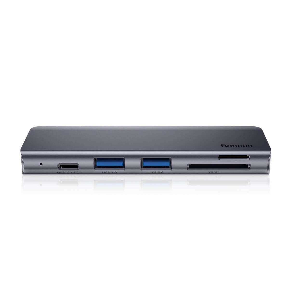 Baseus Harmonica 5-in-1 Type-C Hub Adapter - Grey - Image 4