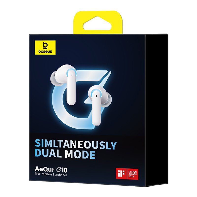 Baseus AeQur G10 True Wireless Earphones – Stellar White - Image 9