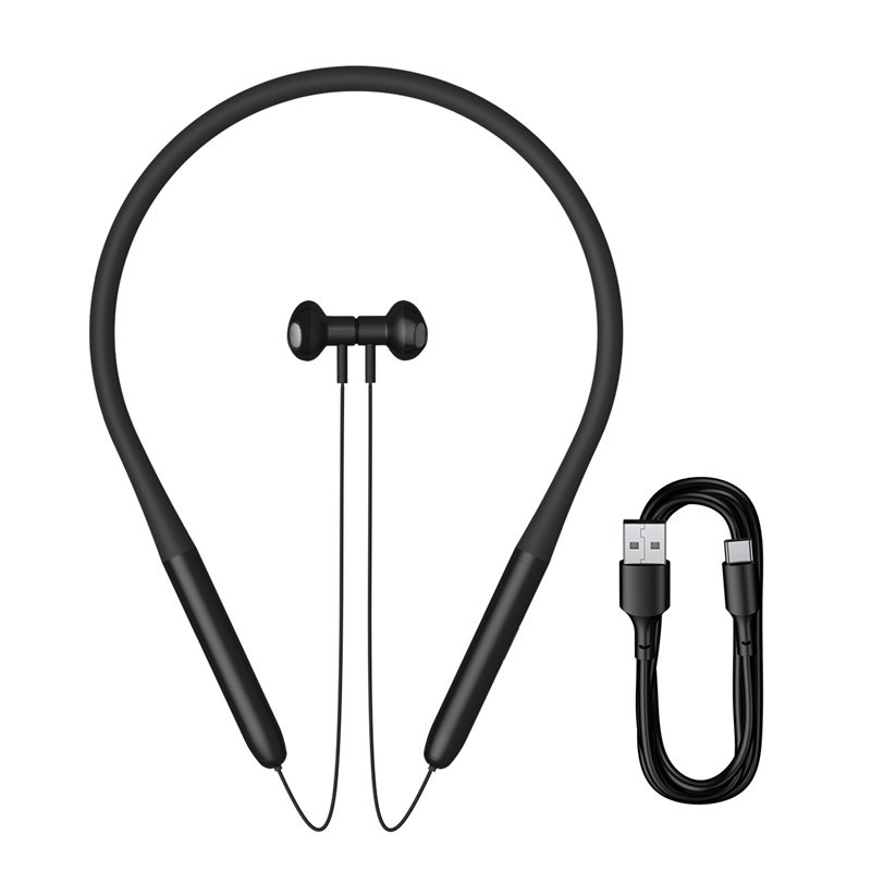 Baseus Bowie P1 Neckband Wireless Half In-ear Earphones - Black - Image 2