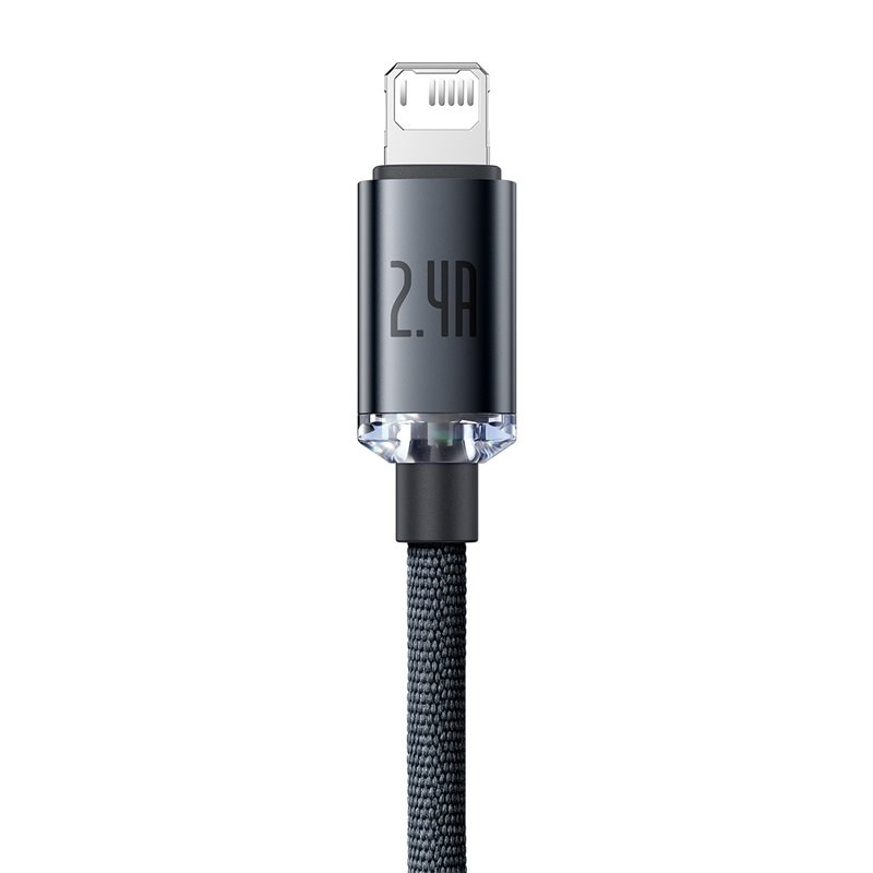 Baseus Crystal Shine Series 1.2m USB to Lightning 2.4A Fast Charging Cable - Image 3