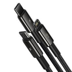 Baseus Tungsten 3-in-1 USB to M+L+C 3.5A Fast Charging Cable - Image 4