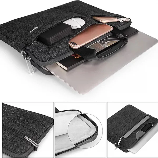 WIWU City Commuter 15.6 Inch Bag For Laptop/ Ultrabook – Black - Image 3