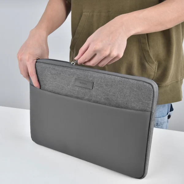 WIWU Minimalist 14 Inch Laptop Sleeve – Grey - Image 4