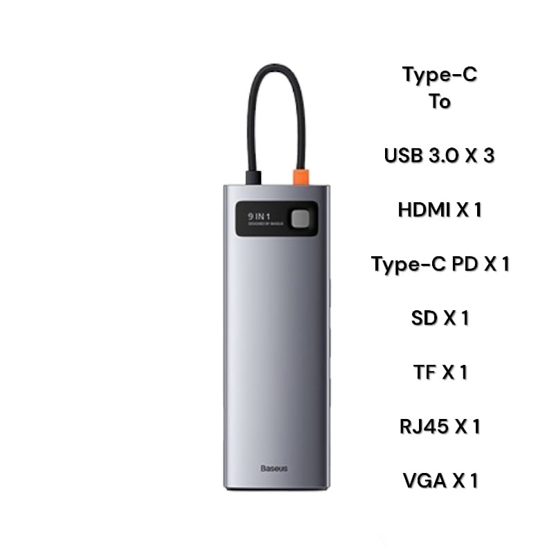 Baseus Metal Gleam Series 9-in-1 Hub