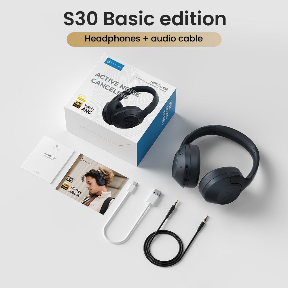 Haylou S30 ANC Headphones - Black - Image 7