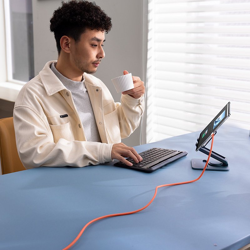 Baseus 0℃ Series 1m USB to Lightning Fast Charging Cable – Canyon Coral - Image 7