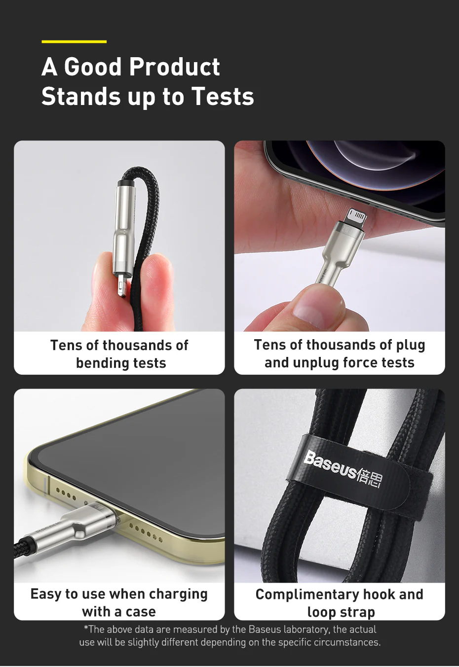 Baseus Cafule Series 2M USB to Lightning Fast Charging Metal Cable - Image 9