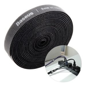 Baseus 3M Colorful Circle Velcro strap - Black