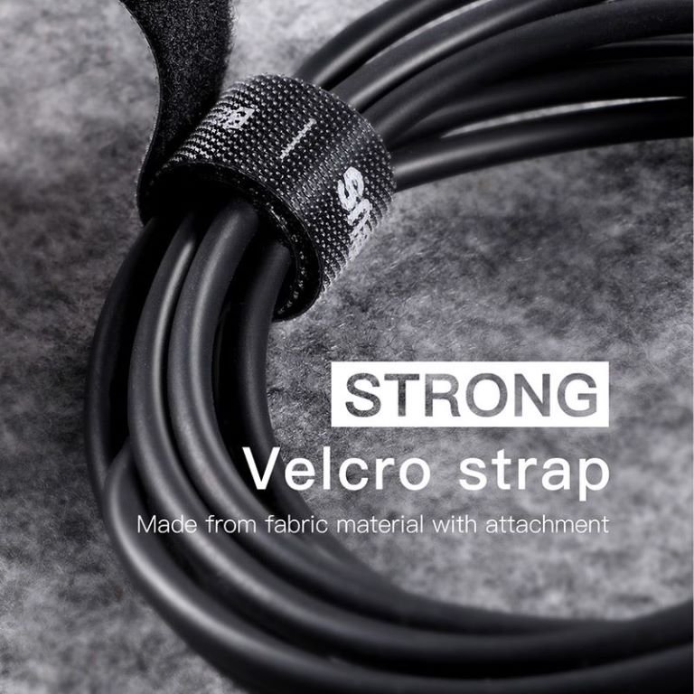 Baseus 3M Colorful Circle Velcro strap - Black - Image 6