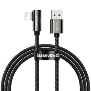 Baseus Legend Series 1 Meter 2.4A USB to Lighting Elbow Fast Charging Cable - Black (CALCS-01)