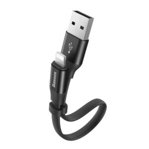 Baseus Nimble USB to Lightning Portable Short Cable - Black (CALMBJ-B01)