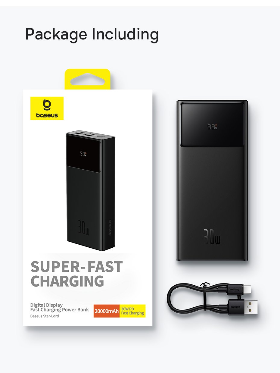Baseus Star-Lord 30W 20000mAh Fast Charging Power Bank - Image 6