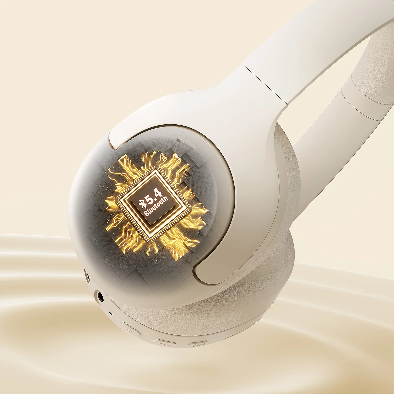 Haylou S30 ANC Headphones - Creamy White - Image 6