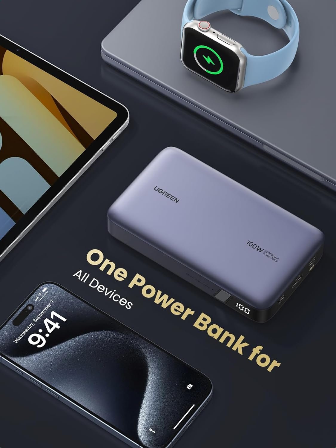 UGREEN 100W 20000mAh Two-way Fast Charging Power Bank - Image 8
