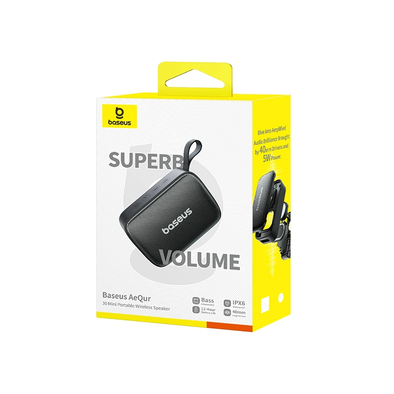 Baseus AeQur 30 Mini Wireless Speaker - Image 11