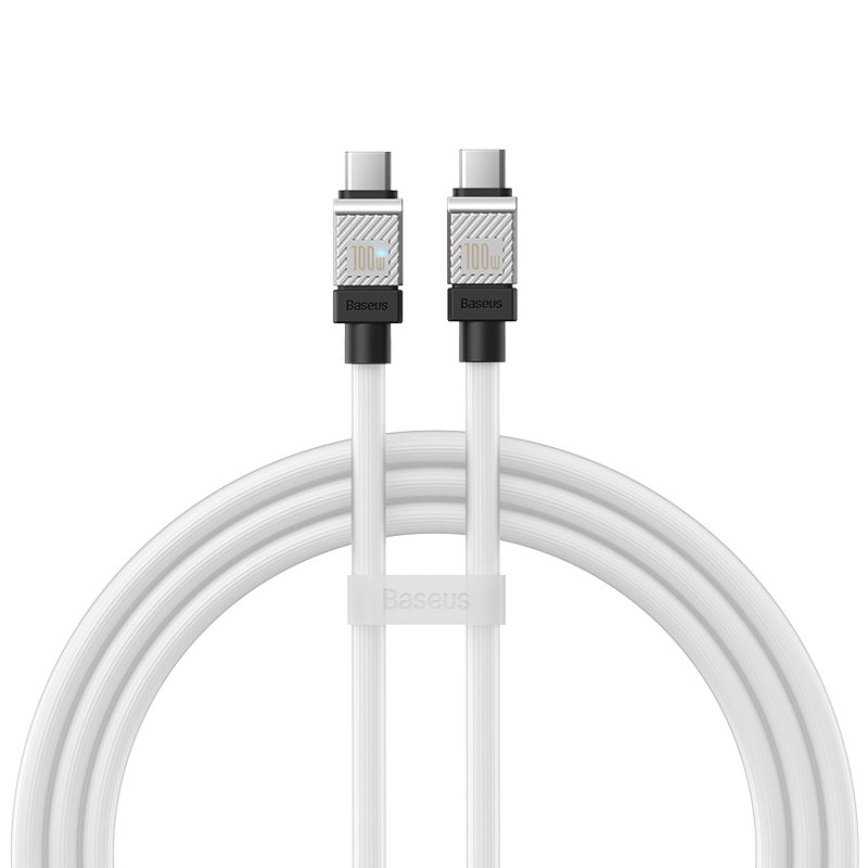 Baseus CoolPlay Series 100W 2m Type-C to Type-C Fast Charging Cable - White (CAKW000302)