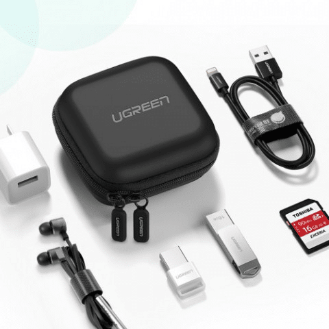 UGREEN Earphone Storage Bag - Black - Image 4