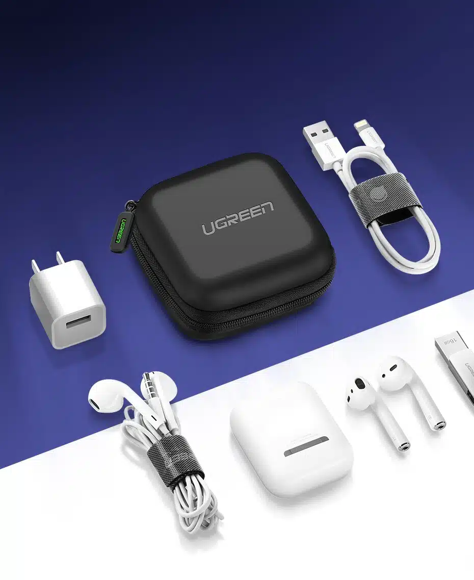 UGREEN Earphone Storage Bag - Black - Image 5