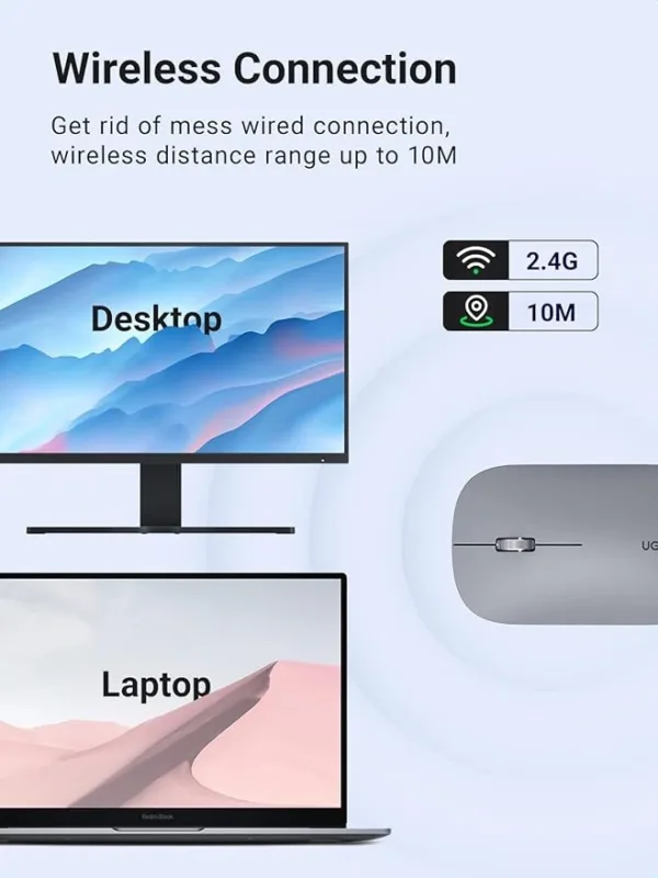 UGREEN Slim 4000DPI 2.4GHz Silent Wireless Mouse - Image 9