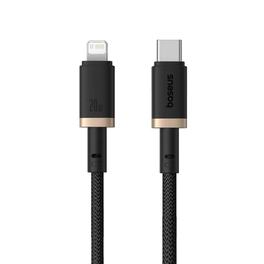 Baseus Dura Series Type-C to Lightning 2 Meter 20W Fast Charging Cable - Gold + Black (P10377800U01-2)