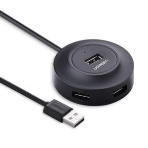 UGREEN 4 in 1 USB to USB 2.0 Hub with 1m Cable (USB 2.0 * 4) - Black