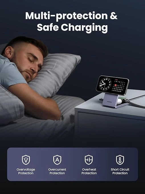 UGREEN 3-in-1 Magnetic MFi Certified Wireless Charger - Image 7