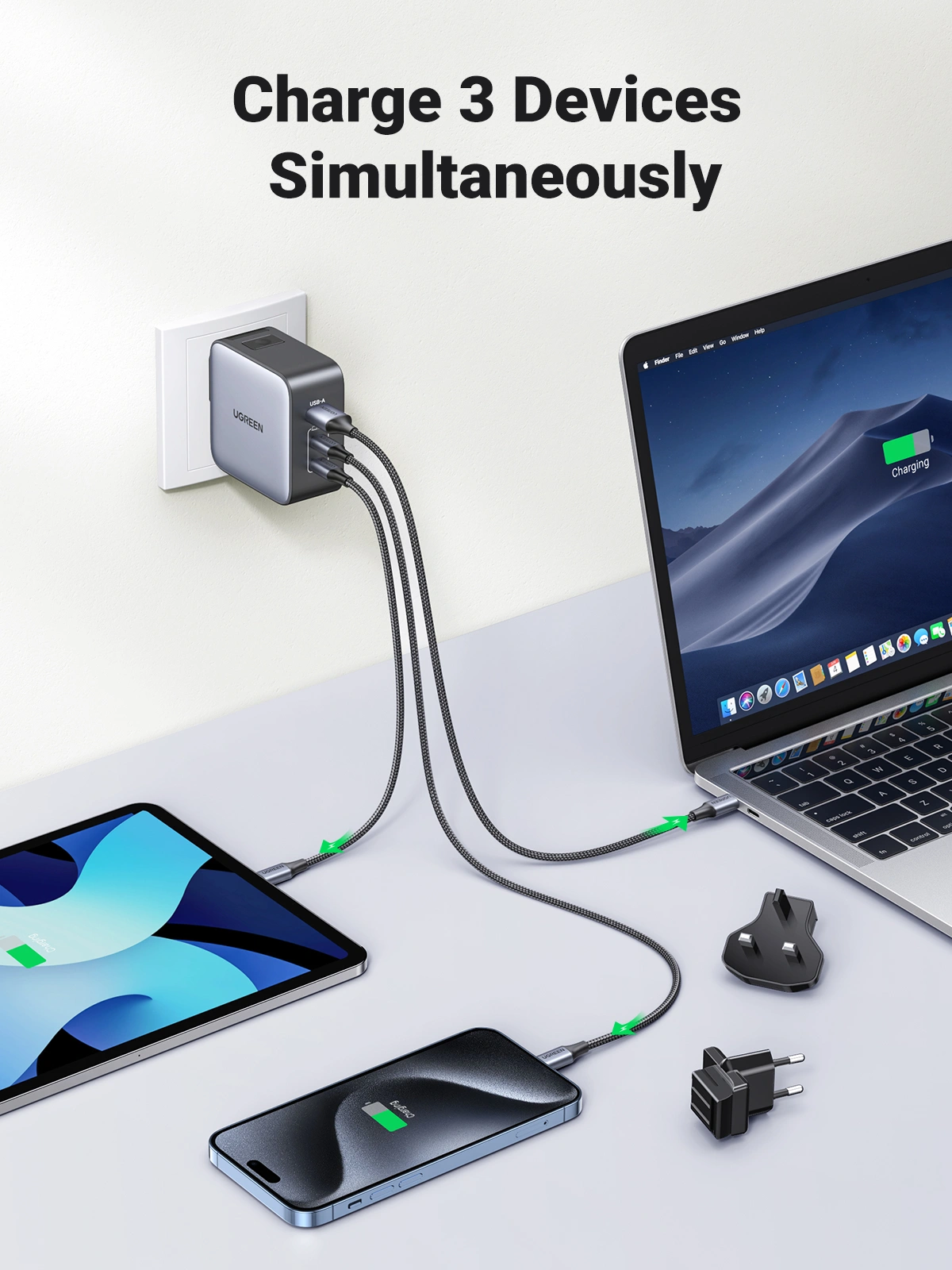 UGREEN Nexode 65W GaN 3-Port Fast Charger - Image 3