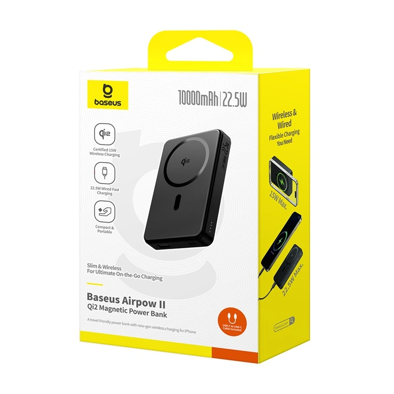 Baseus Airpow Ⅱ 10000mAh 22.5W Qi2 Magnetic Power Bank - Image 12