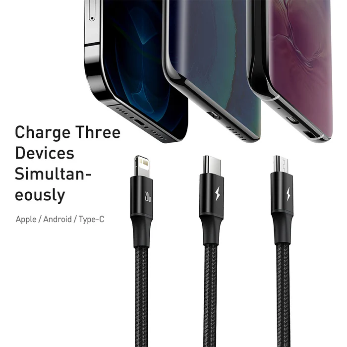 Baseus Rapid Series 3-in-1 Type-C to M+L+T Cable - Image 8